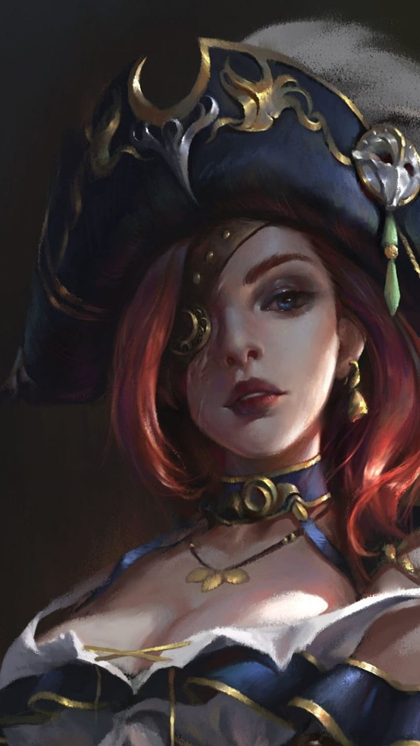 Pirate, girl warrior, Miss Fortune, League of legends, art, 720x1280, female pirate HD phone wallpaper