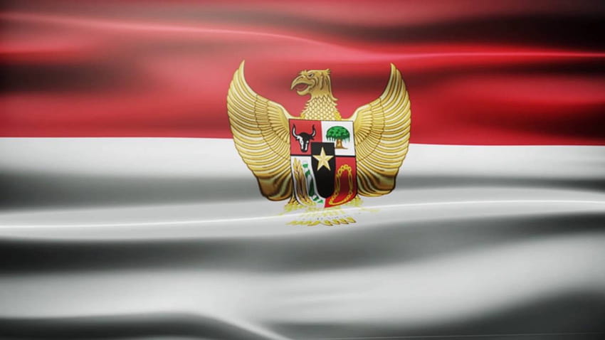 Bendera Indonésia Berkibar Dengan Burung Garuda Di, pancasila papel de parede HD