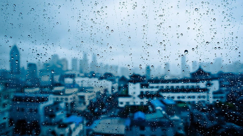 Nature: Water Drops Glass Window Panes Cities Rain New Nature, glass with drops of water HD wallpaper