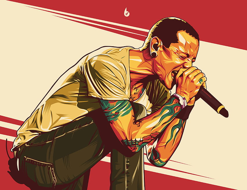 Честър Бенингтън Дигитално изкуство, музика, изкуство на Linkin Park HD тапет