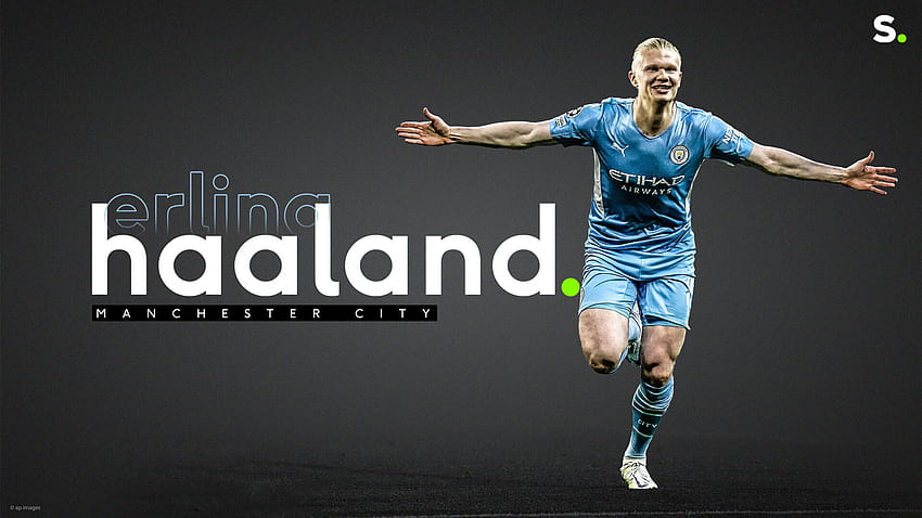 Mega-Transfer für Manchester City: Englischer Spitzenklub macht die Ankunft von Erling Haaland offiziell, Haaland Man City HD-Hintergrundbild