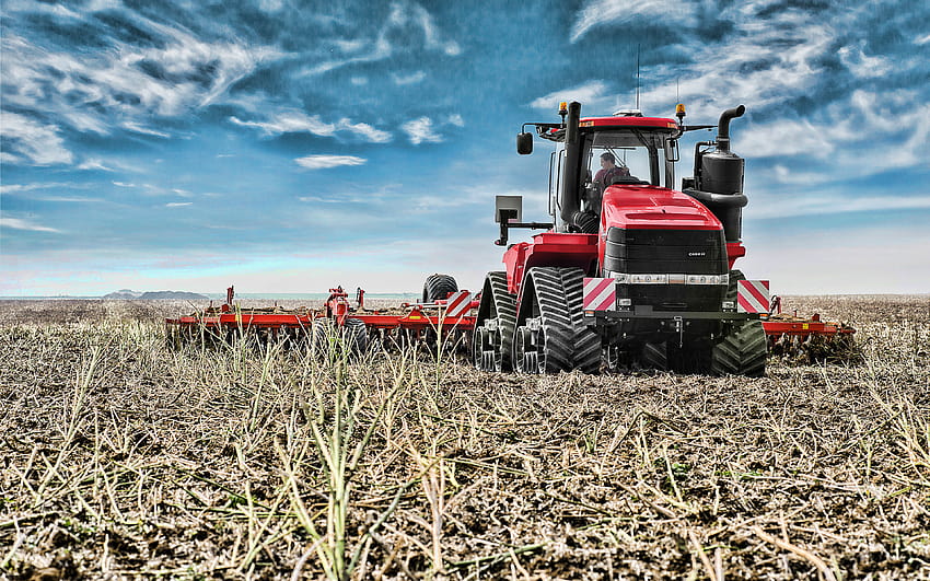 Case IH Quadtrac 620, plowing field, 2019 tractors, crawler, agricultural machinery, R, agriculture, harvest, tractor in the field, Case with resolution 3840x2400. High Quality, case ih tractors HD wallpaper