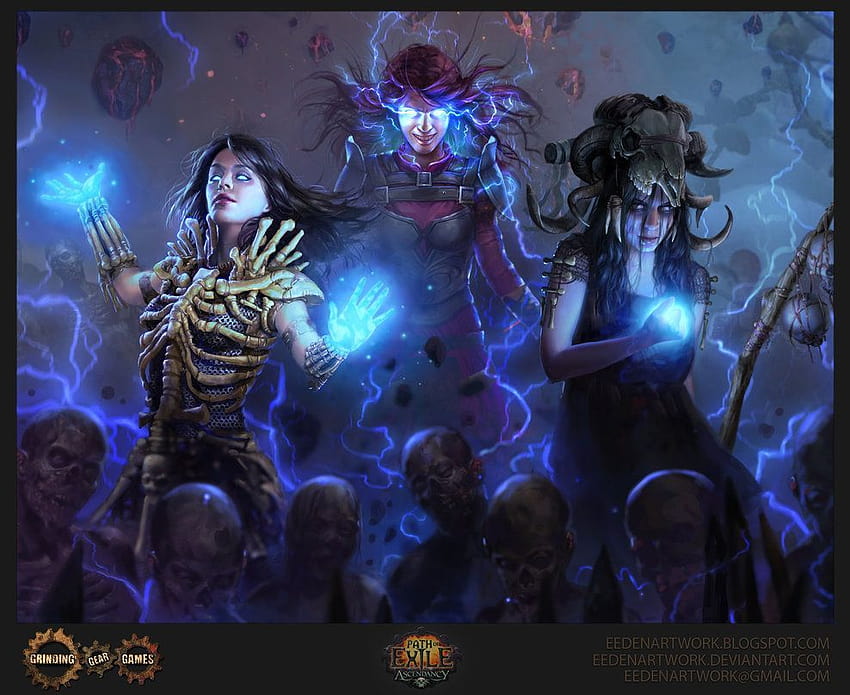 Ascendancy Classes Witch Poster by Eedenartwork, 패스 오브 엑자일 게임 포스터 HD 월페이퍼