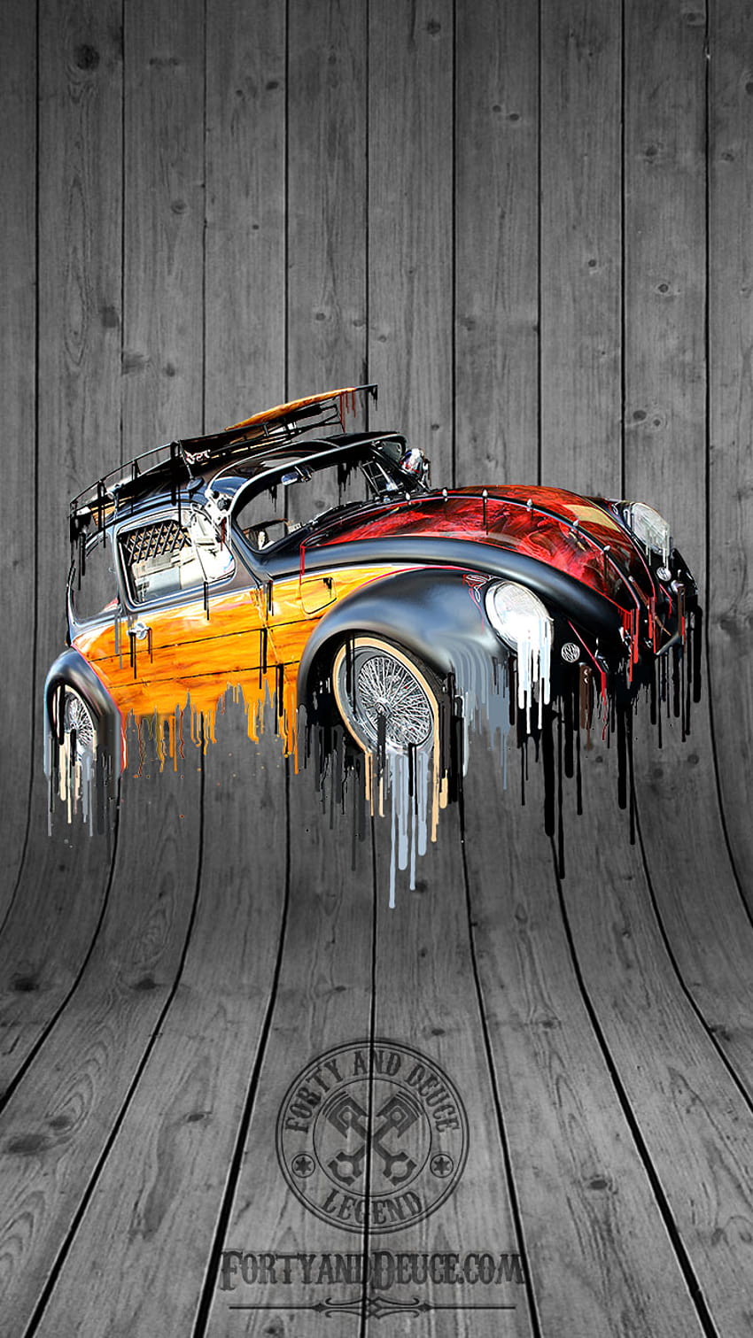 VW Volkswagen Vdub Beetle Liquid Metal, vw kafer HD phone wallpaper