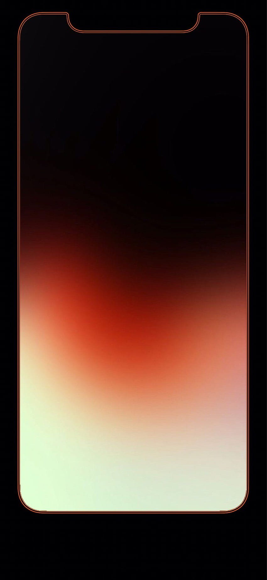 iPhone X Outline, neon border HD phone wallpaper