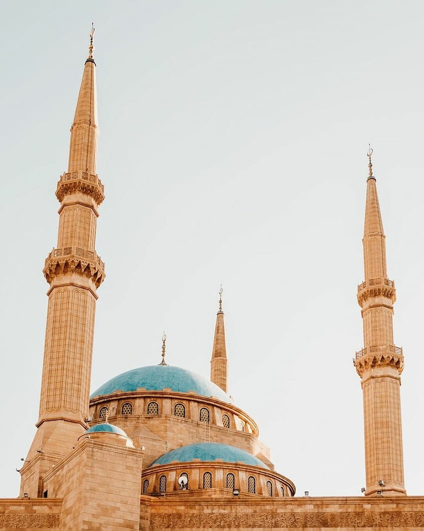 Beirut. 23 beirut, líbano, edificio y ciudad, mezquita iphone fondo de pantalla del teléfono
