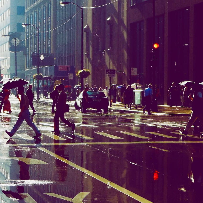 빗속의 바쁜 거리 Ipad Wp3603755, 도시 생활 HD 전화 배경 화면