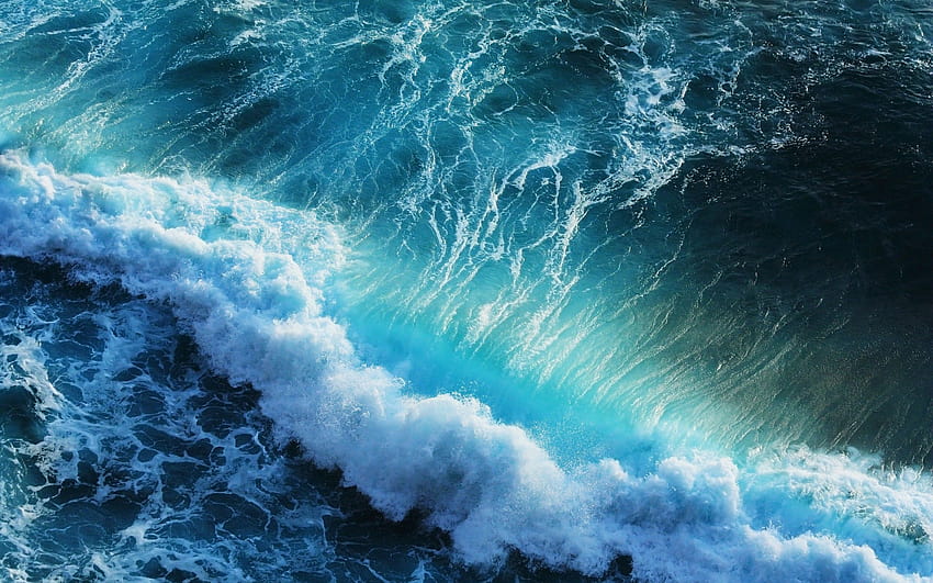 2560 x 1600 Blue Ocean Waves PC und Mac HD-Hintergrundbild