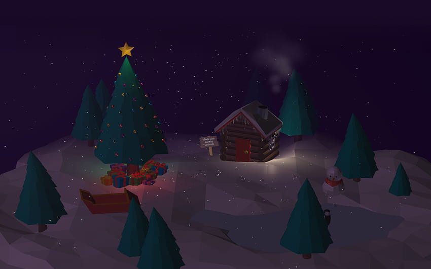 Web 上で 3D の遊び心のあるデジタル クリスマス カードをどのように作成したか、伝統的なクリスマスの挨拶 高画質の壁紙