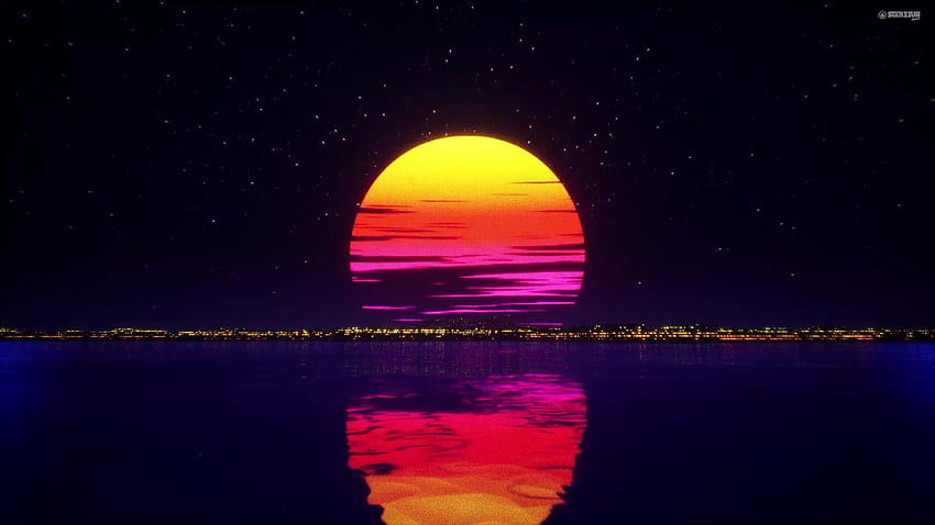 Retro Sun Reflection na żywo, animowane retro słońce Tapeta HD