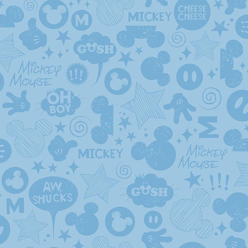 青いミッキー マウス、ミッキー マウスのパターン HD電話の壁紙