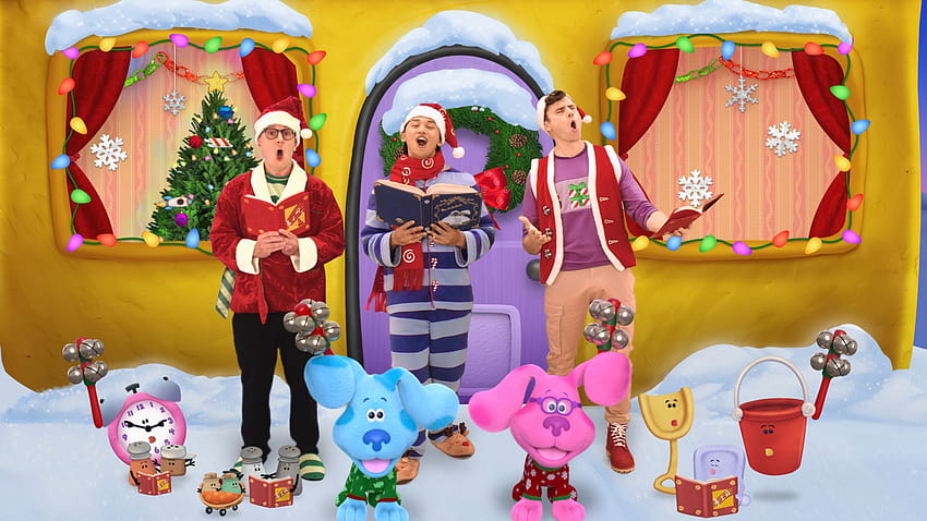 NickALive!: Nickelodeon świętuje sezon świąteczny z „Blue's Clues & You!” Świąteczna oferta specjalna; Uruchamia „Blue's Clues & You!” Słuchaj i graj Alexa Skill, blues cię podpowiada Tapeta HD