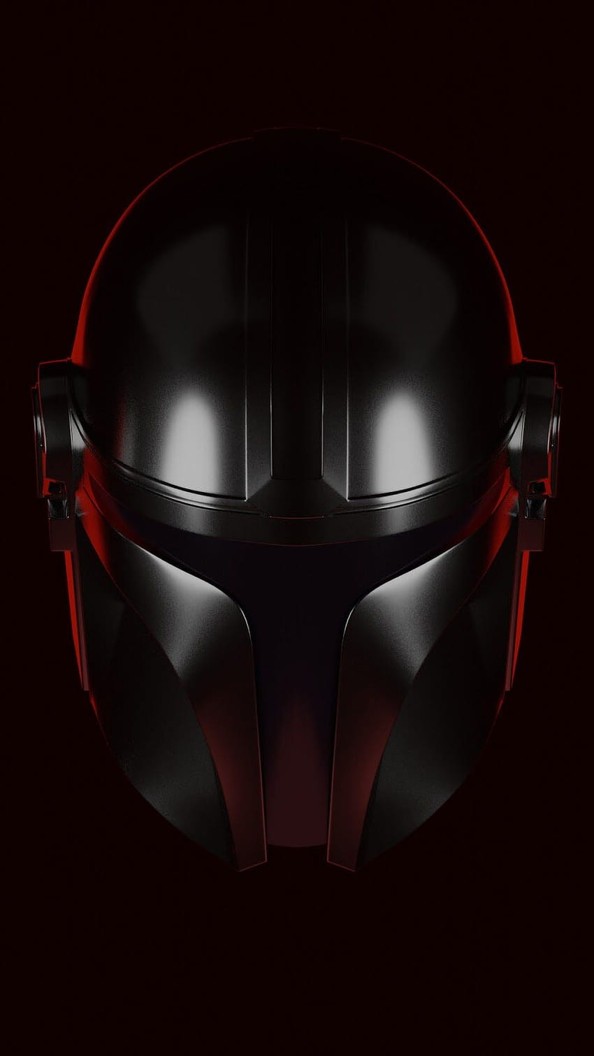 schwarzer helm der mandalorianer, mandalorianisches helmtelefon HD-Handy-Hintergrundbild
