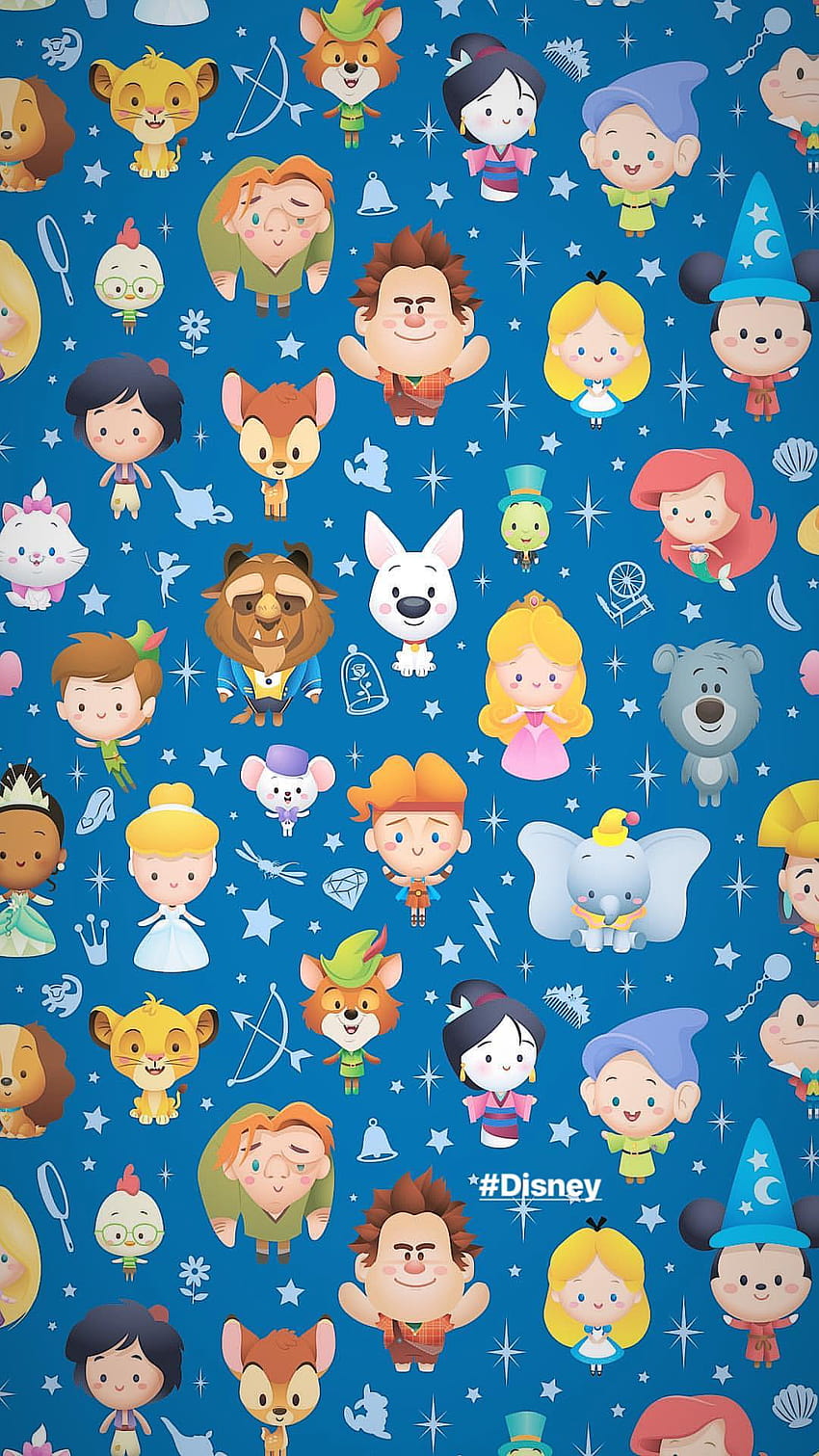 Disney characters by artist Jarrod Maruyama lock screen, disney character iphone HD phone wallpaper