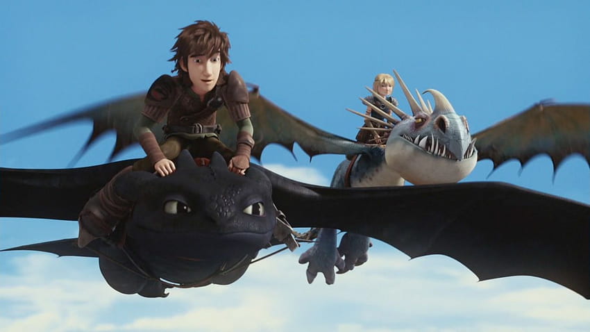 Hiccup riding on Toothless and Astrid riding on Stormfly to HD ...