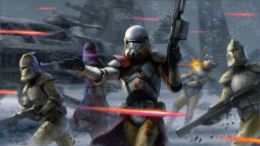 Stormtroopers& Clonetroopers, shock trooper HD wallpaper