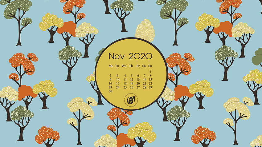 무상의 축하 및 11월 설명 – 가을 나무 HD 월페이퍼