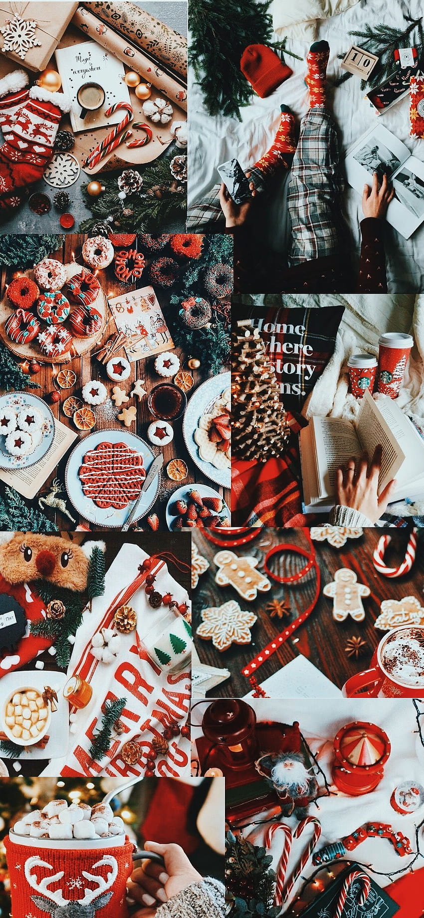 Christmas collages aesthetic HD phone wallpaper | Pxfuel