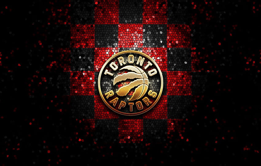 sport, logo, basketball, NBA, Toronto Raptors, paillettes, à carreaux, section спорт, toronto raptors 2022 Fond d'écran HD