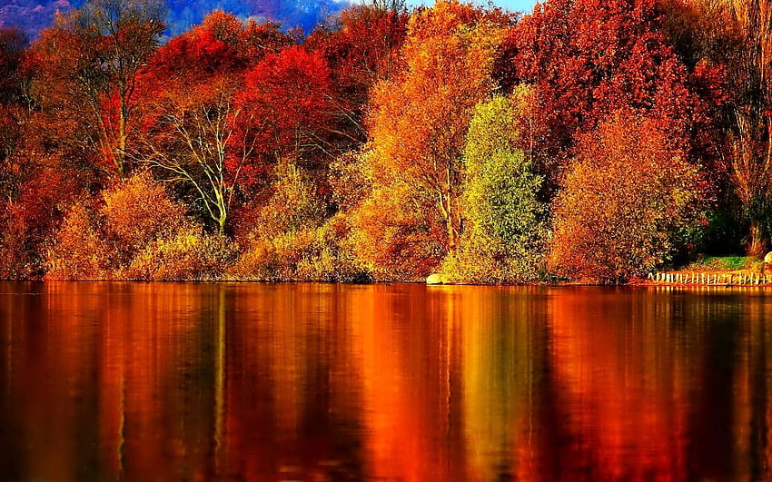 Rimersburg Borough, kota pedesaan di musim gugur Wallpaper HD