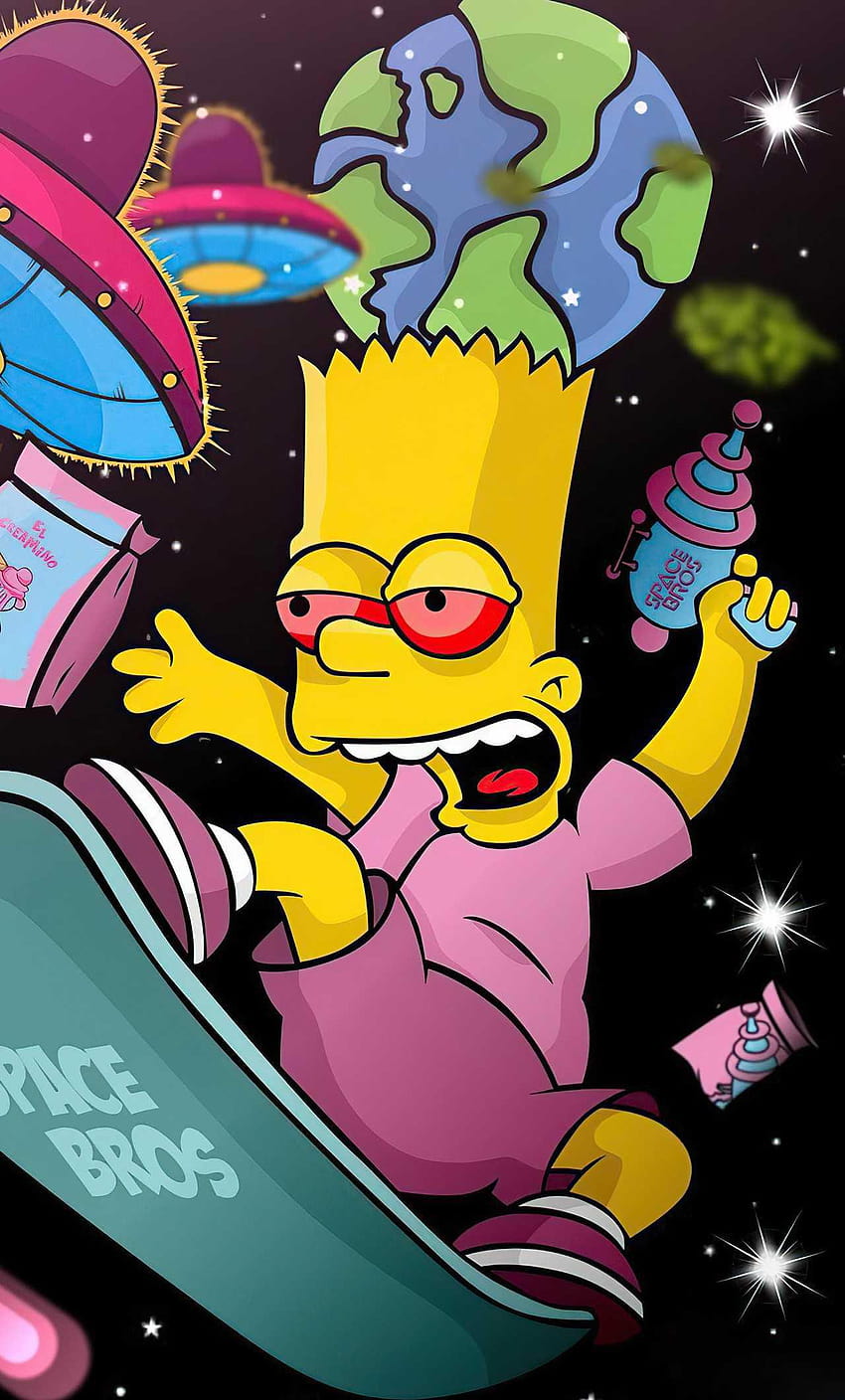 Bart Simpson Sad Backgrounds Tumblr Trippy, supreme bart simpson HD phone  wallpaper