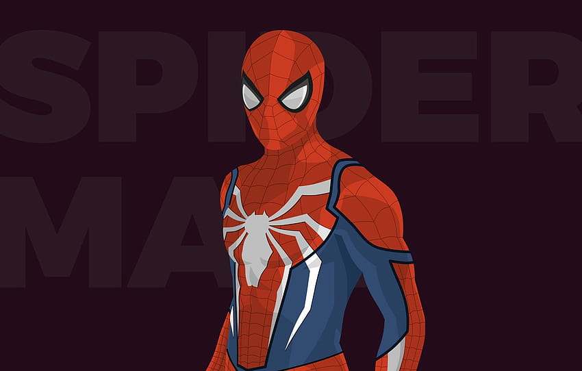 red, background, the inscription, vector, costume, superhero, Spider, spiderman vector HD wallpaper