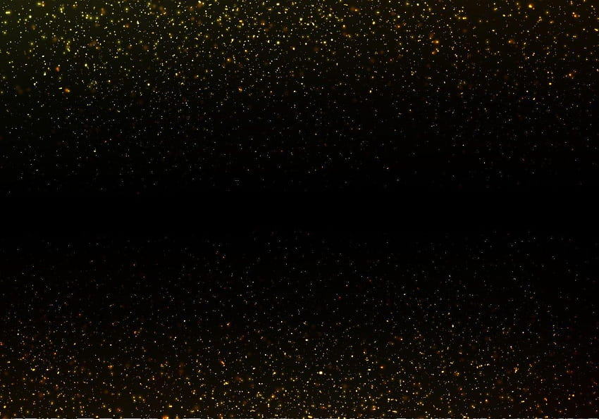 Wektor Strass, złota brokatowa tekstura na czarnym tle, złote i czarne tło Tapeta HD