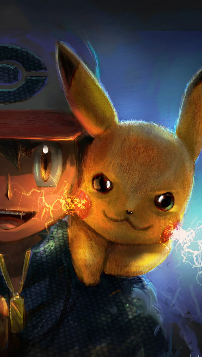 Ash and Pikachu artwork ID:4199, pokemon ash and pikachu HD phone ...