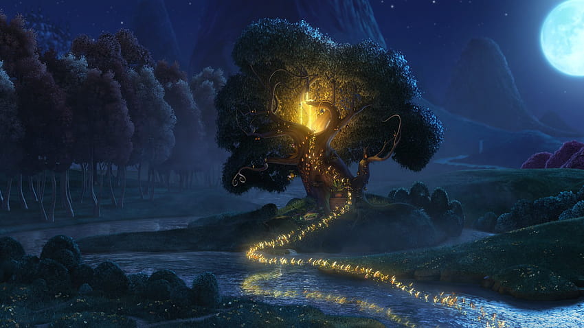 Tinker Bell Pixie Dust Tree, приказен прах HD тапет