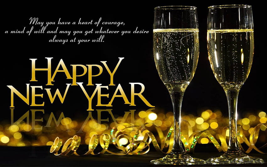 Merry Christmas Happy New Year Glasses With Champagne Greeting Card Full 2560x1600 : 13, new year champagne HD wallpaper