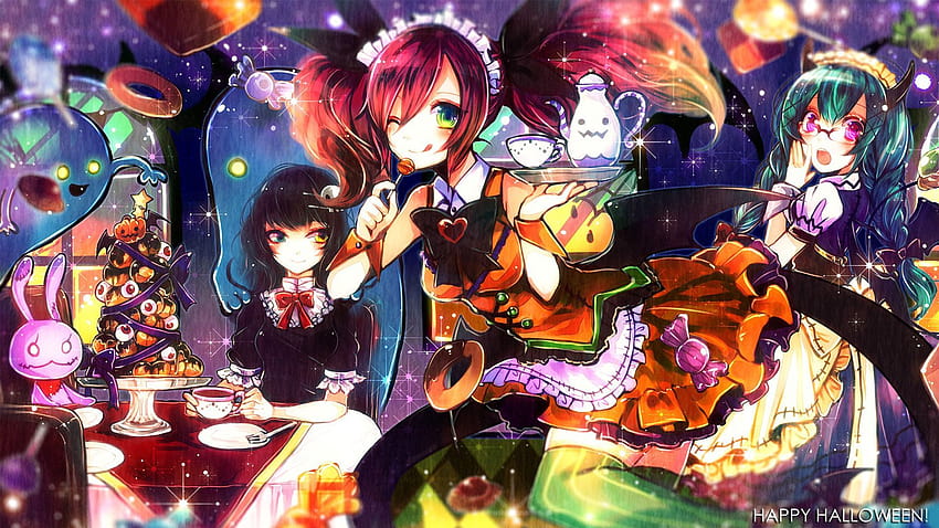 5 Anime Halloween Phone, anime festival halloween Wallpaper HD