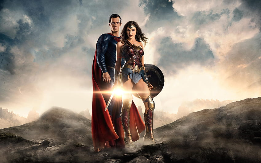 Superman Wonder Woman w Justice League Tapeta HD