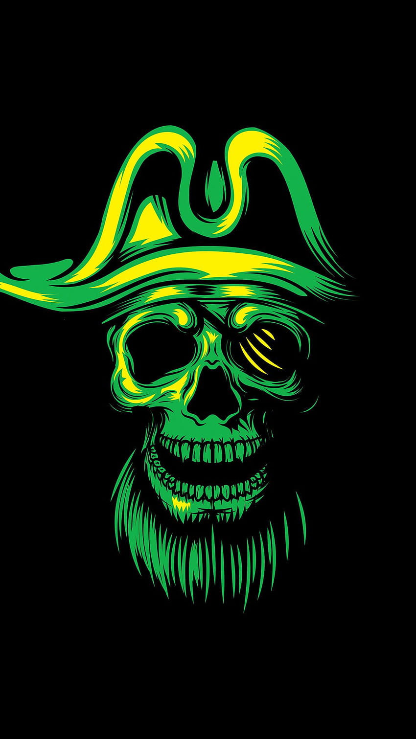 Green Skull, skull dab HD phone wallpaper