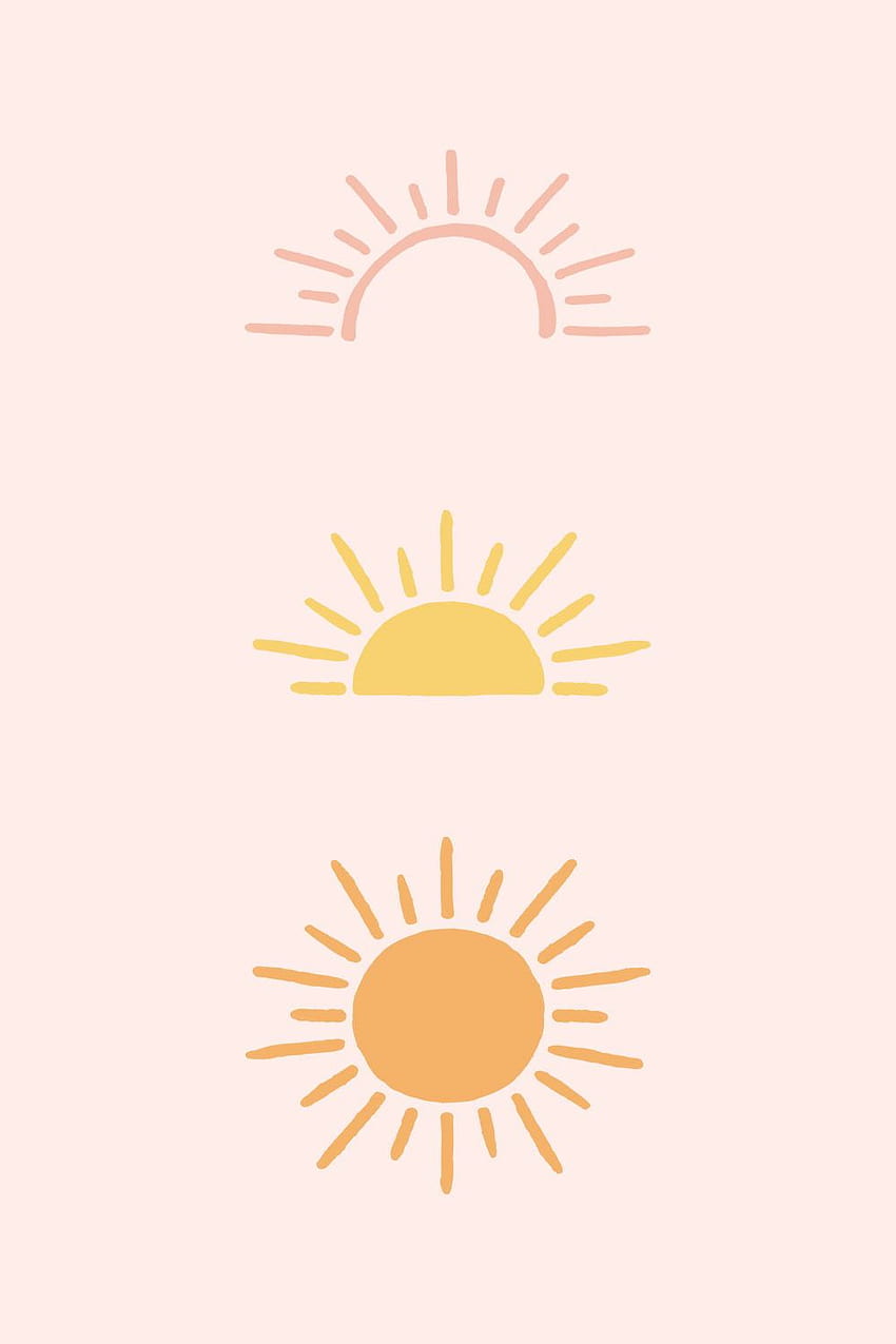 Sun Aesthetic, sun drawing HD phone wallpaper