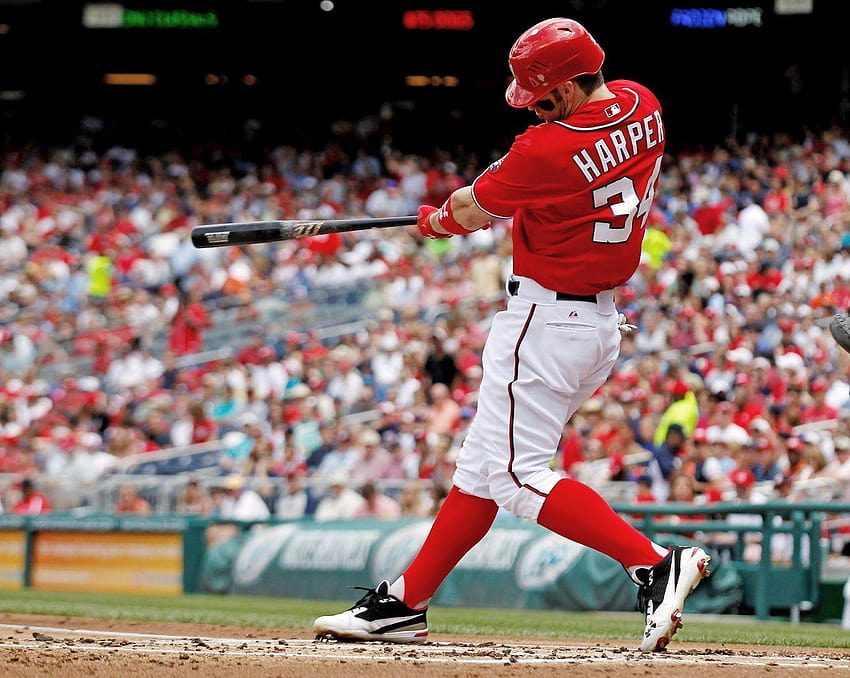 Bryce Harper is the right fielder for the Washington Nationals. He, baseball players HD wallpaper