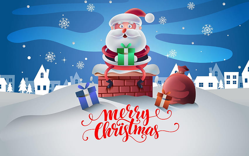 Christmas Cartoon Santa Claus Design 3840x2400, christmas and santa claus  HD wallpaper | Pxfuel