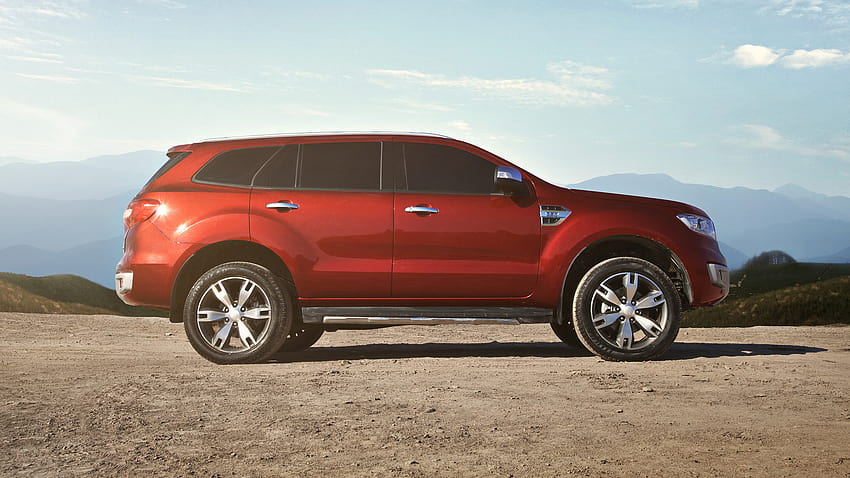 Car Ford Everest Mid Size Car Red Car Suv, endeavour car HD wallpaper