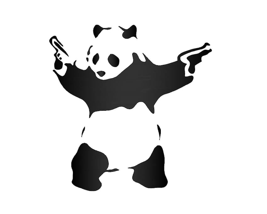Gun weapon guns weapons pistol handgun panda, panda with guns HD wallpaper
