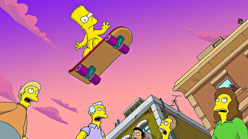 The Simpsons Abbey Road, aesthetic bart simpson pc HD wallpaper