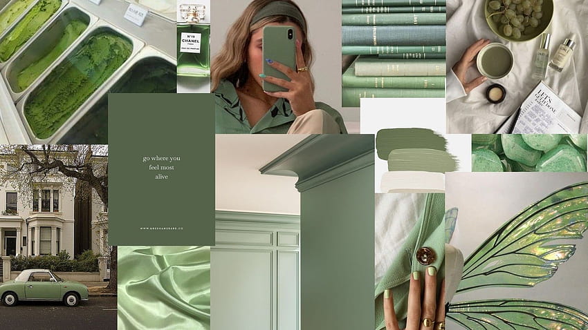 Green Aesthetic posted by Samantha Walker, computer mint green college HD wallpaper