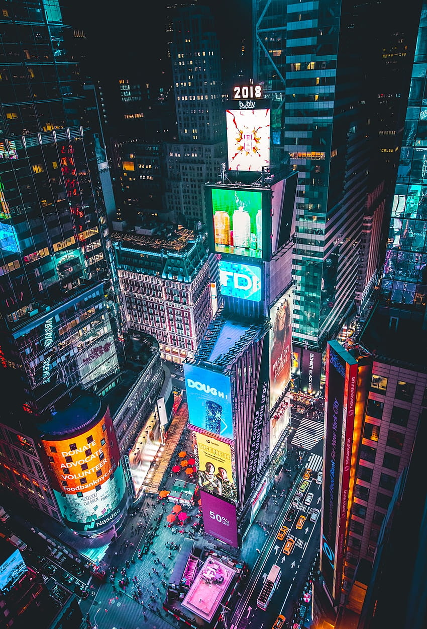 Times Square Di New York City, new york times square wallpaper ponsel HD