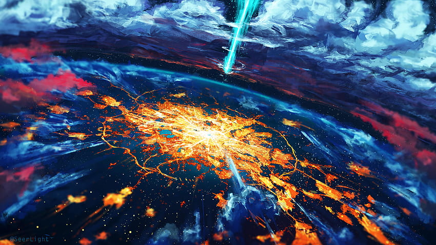 Apocalypse Cosmos Disaster Explosion World, Artist HD wallpaper