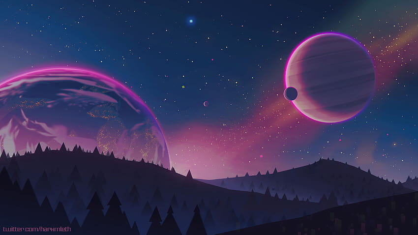 惑星、ピンクの惑星 高画質の壁紙