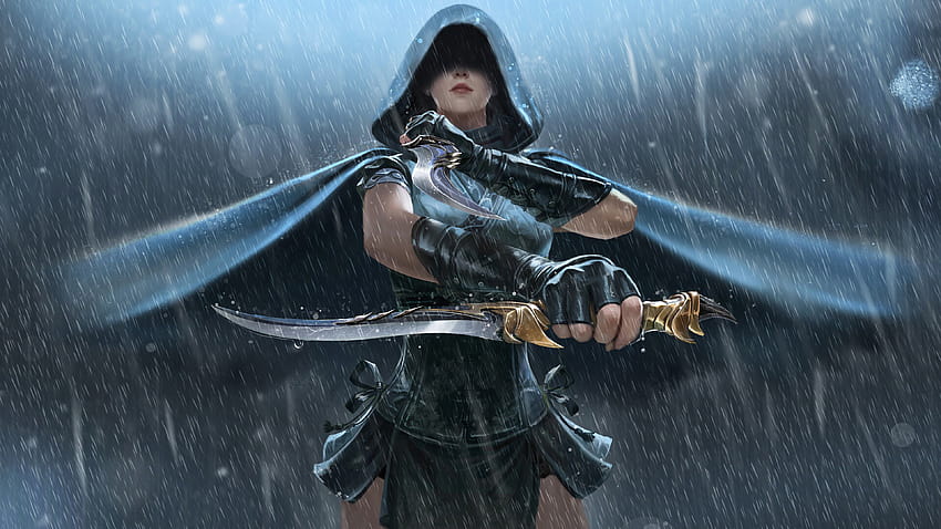 Assassin Dagger Fantasy Girl, assassin girl HD wallpaper