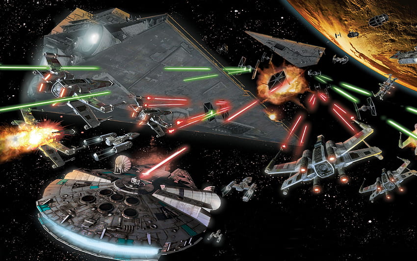 Star Wars Space Battle Art, batailles spatiales Star Wars Fond d'écran HD