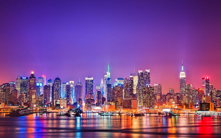 NYC at Night, new york city HD wallpaper