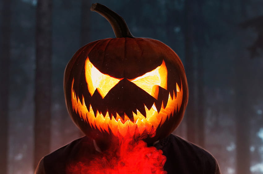 2560x1700 Halloween Glowing Mask Boy Chromebook Pixel , Backgrounds ...