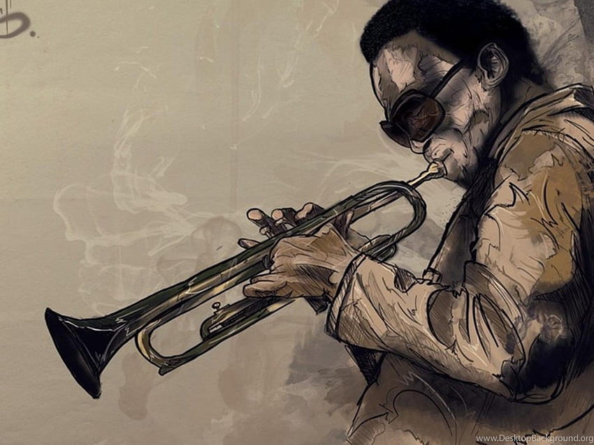 Miles Davis Abstrakte Jazzmusik-Hintergründe HD-Hintergrundbild