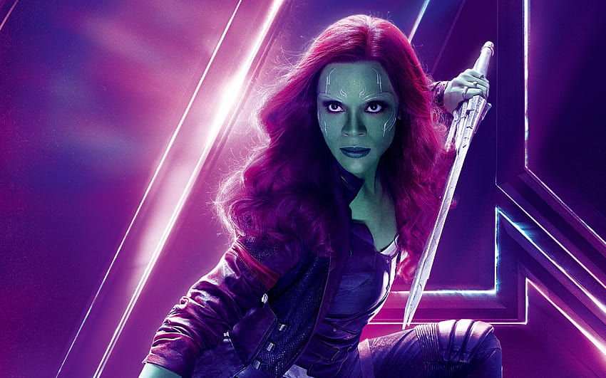 Zoe Saldana sebagai Gamora di... Wallpaper HD