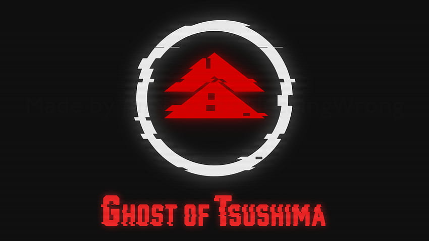 Tsushima'nın Hayaleti. Bunu ben yaptım. En iyi ihtimalle meh, ama yine de bazı yapıcı geri bildirimleri takdir ediyorum. [1920x1080] : hayaletoftsushima, hayalet logosu HD duvar kağıdı